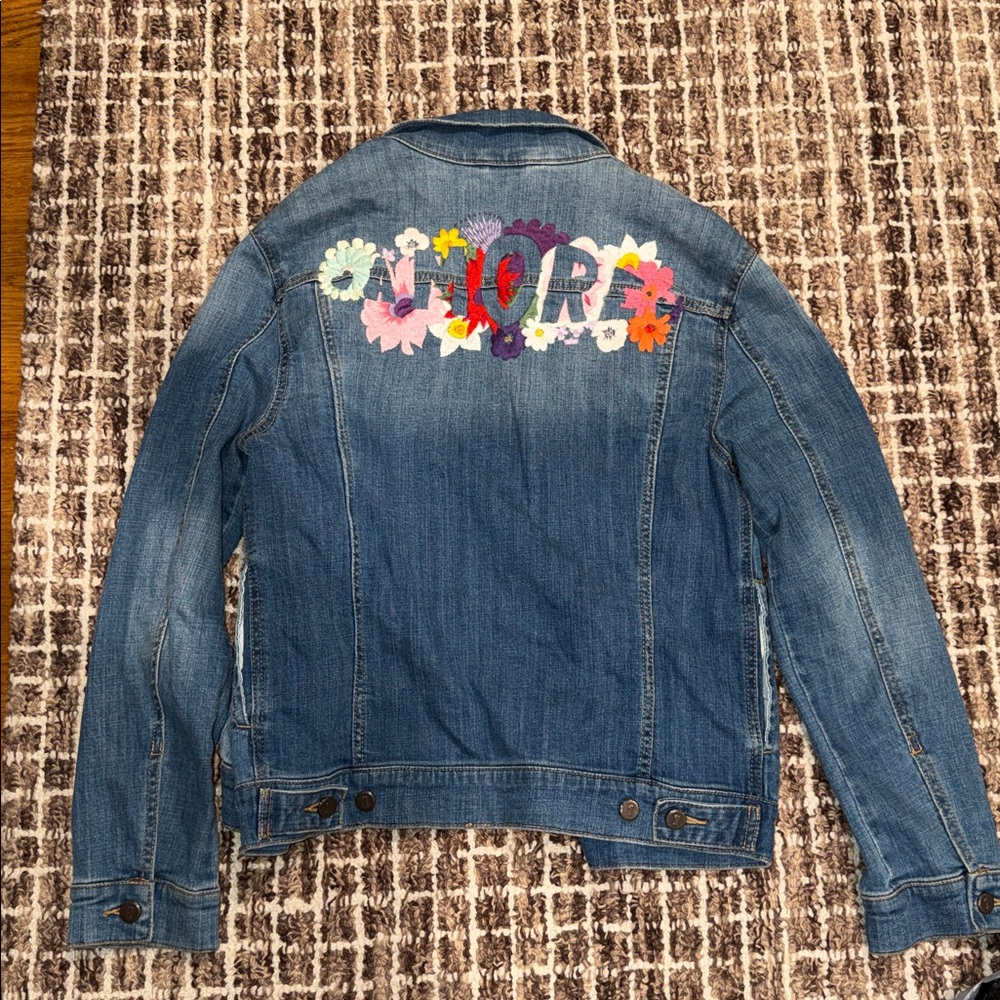 Anthropology Pilcro Amore Embroidered Denim‎ Love Jacket - Picture 4 of 9